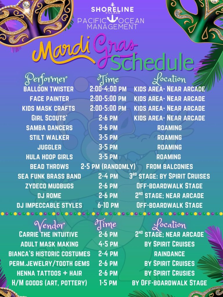 2026 Long Beach Mardi Gras schedule